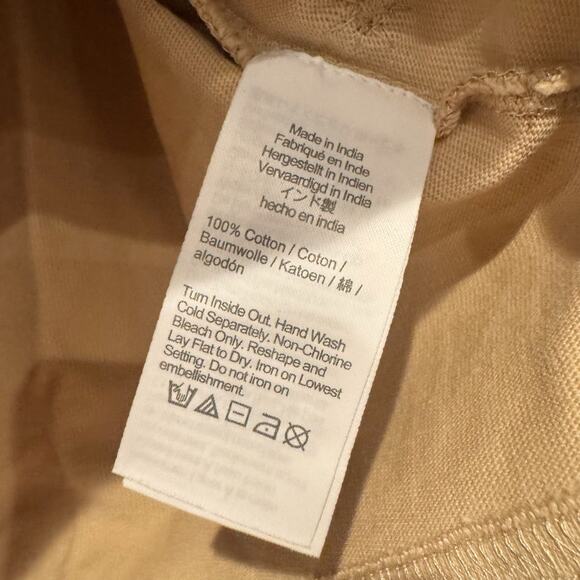 J. Crew Mariner Jersey Long-Sleeve T-Shirt Embellishment Light Khaki S NWT - Picture 8 of 12